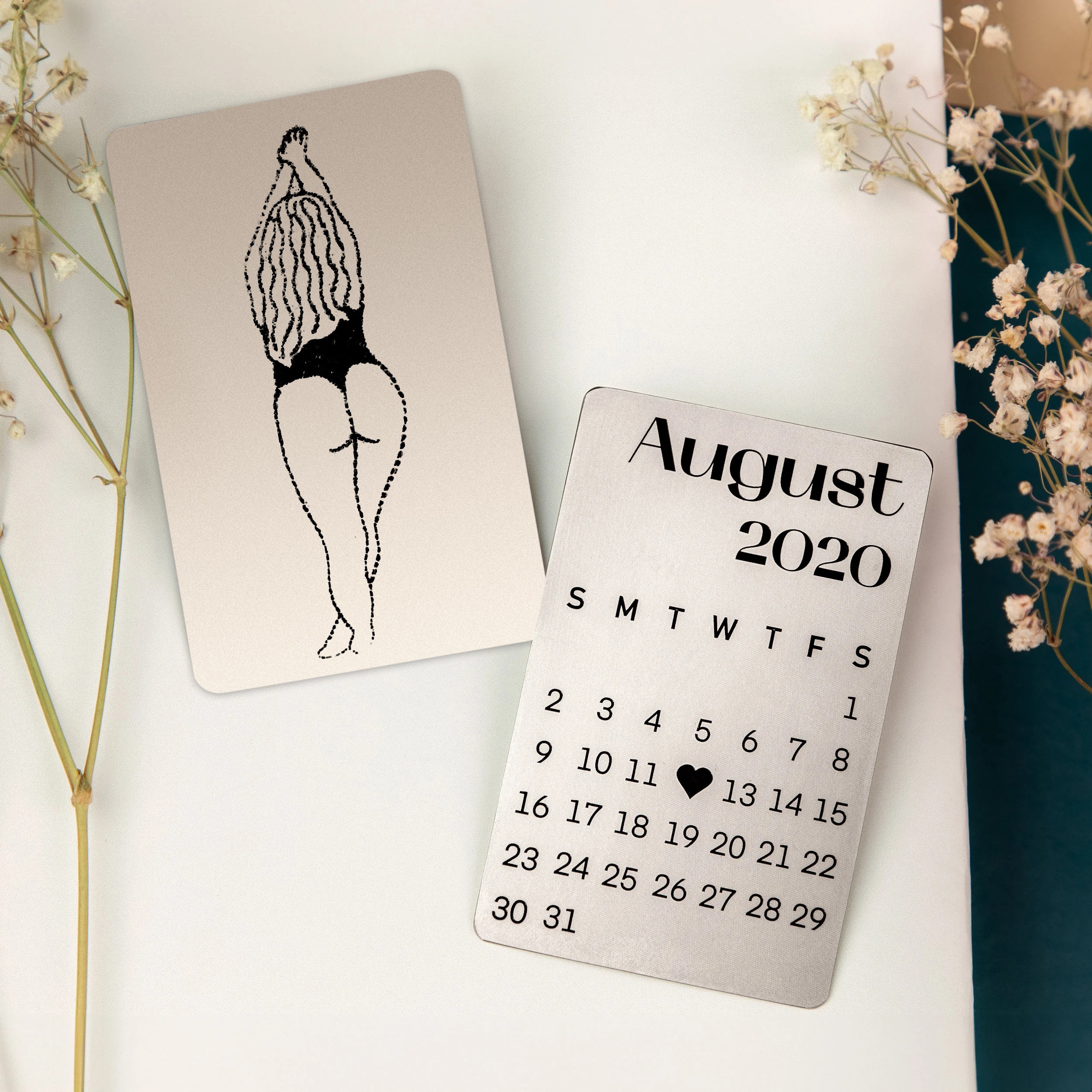 Custom Metal Spicy Photo Wallet Card With Special Date for Your Boyfriend Husband