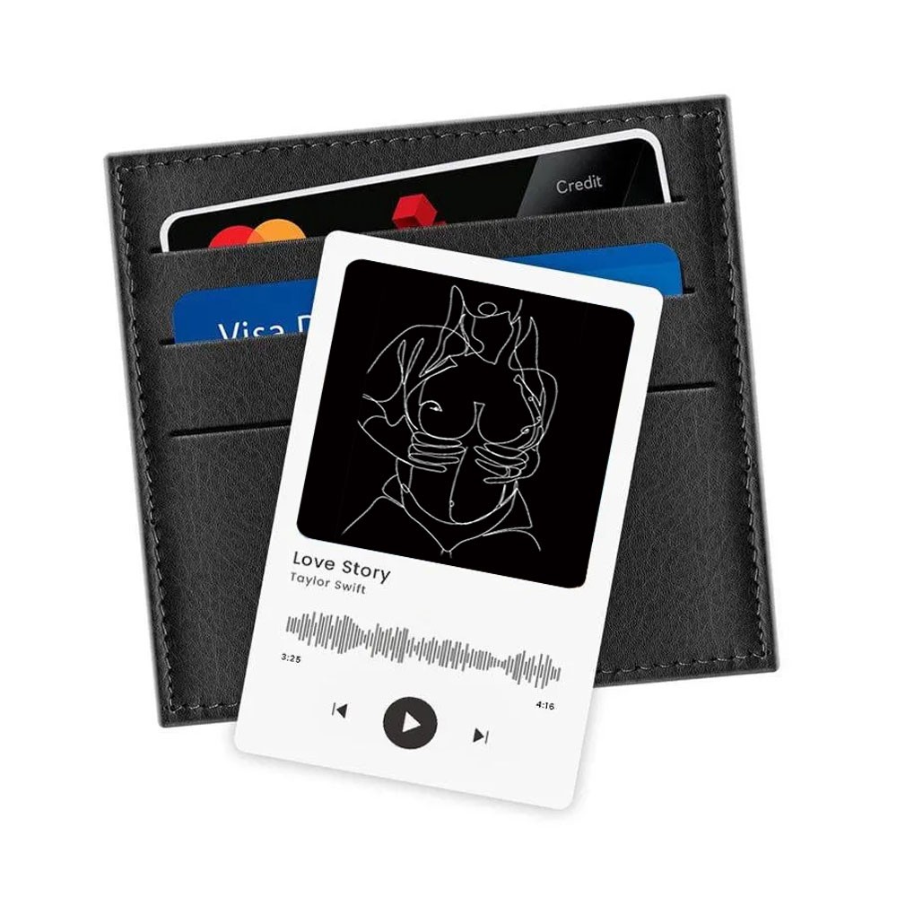 Custom Metal Spicy Wallet Card with Your Love Music for Him