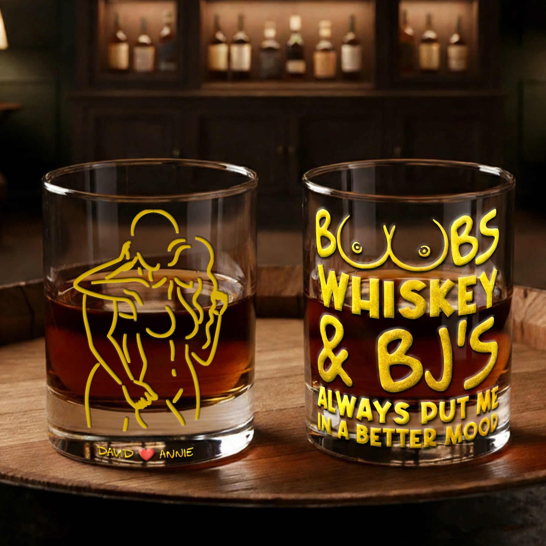 Personalized Whiskey Glass With Spicy Photo Best Gift For Couple