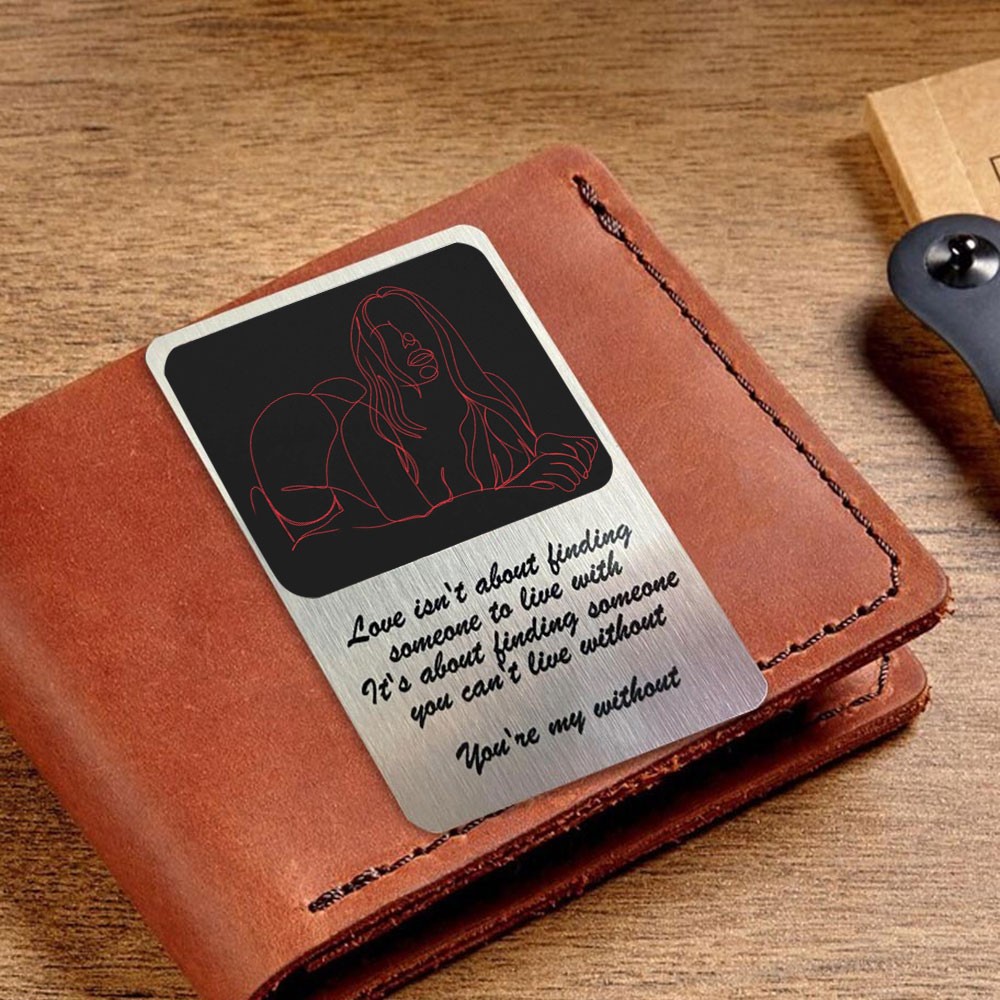 Custom Metal Spicy Photo Wallet Card for Your Boyfriend Husband