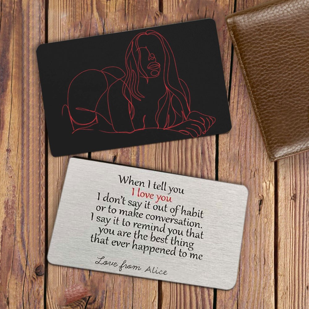 Custom Metal Spicy Photo Wallet Card for Your Boyfriend Husband