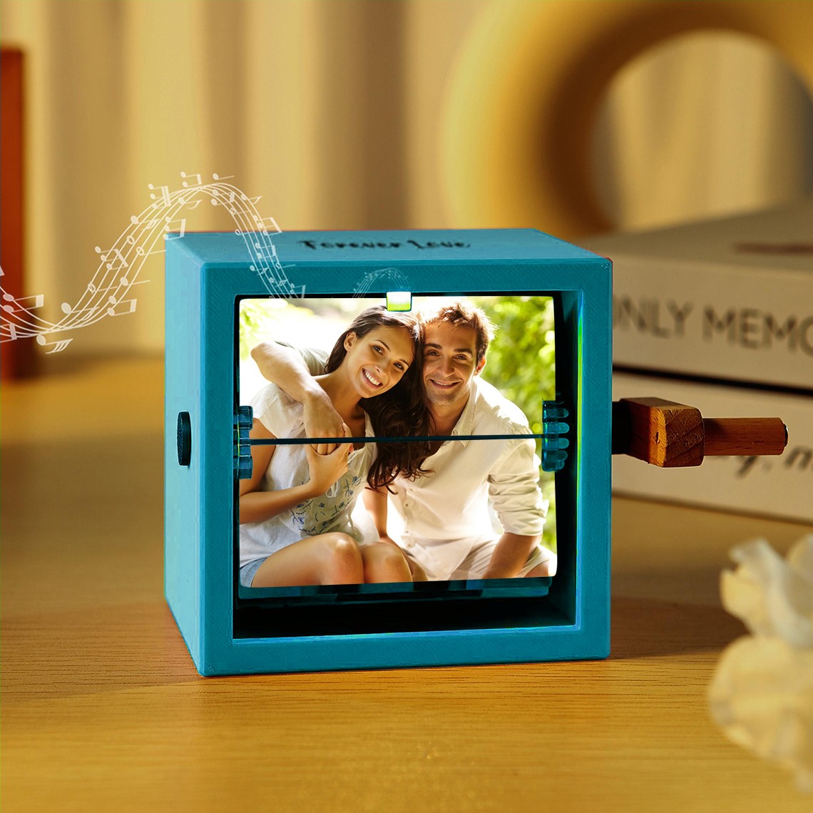 Personalized Photo Flipbook Animation Stand With Music Christmas Gift For Couple