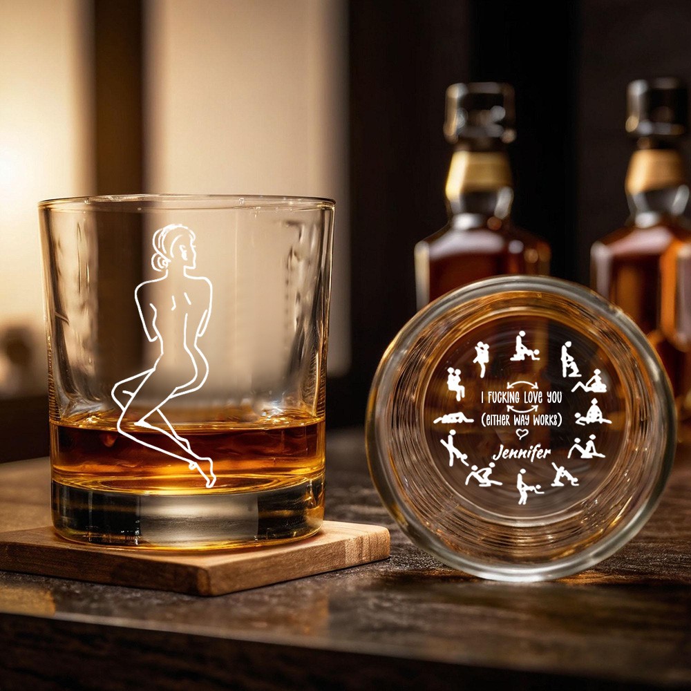 Personalized Handwriting Whiskey Glass With Spicy Photo Best Gift For Couple