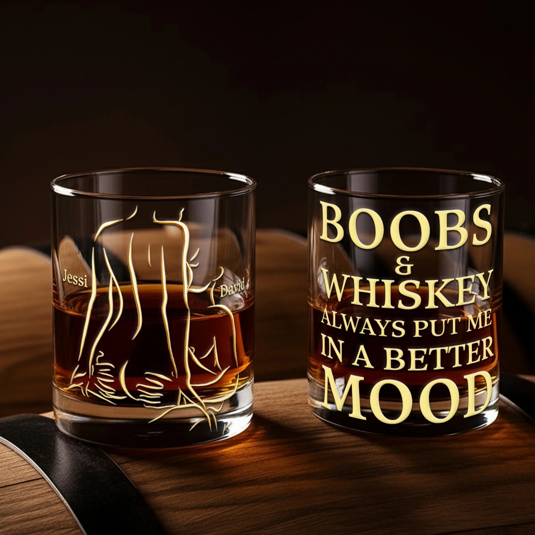 Personalized Whiskey Glass With Spicy Photo Best Gift For Couple
