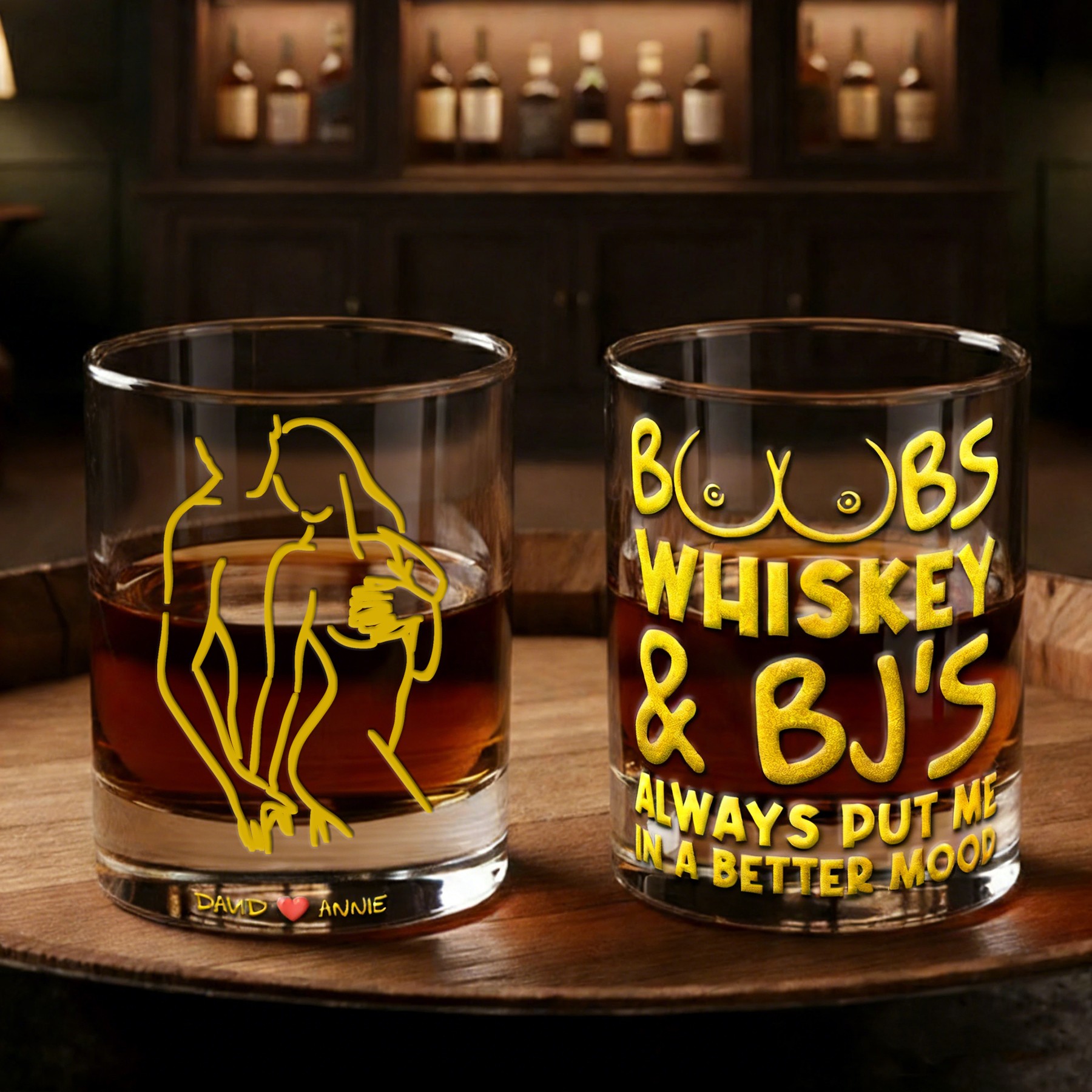 Personalized Whiskey Glass With Spicy Photo Best Gift For Couple