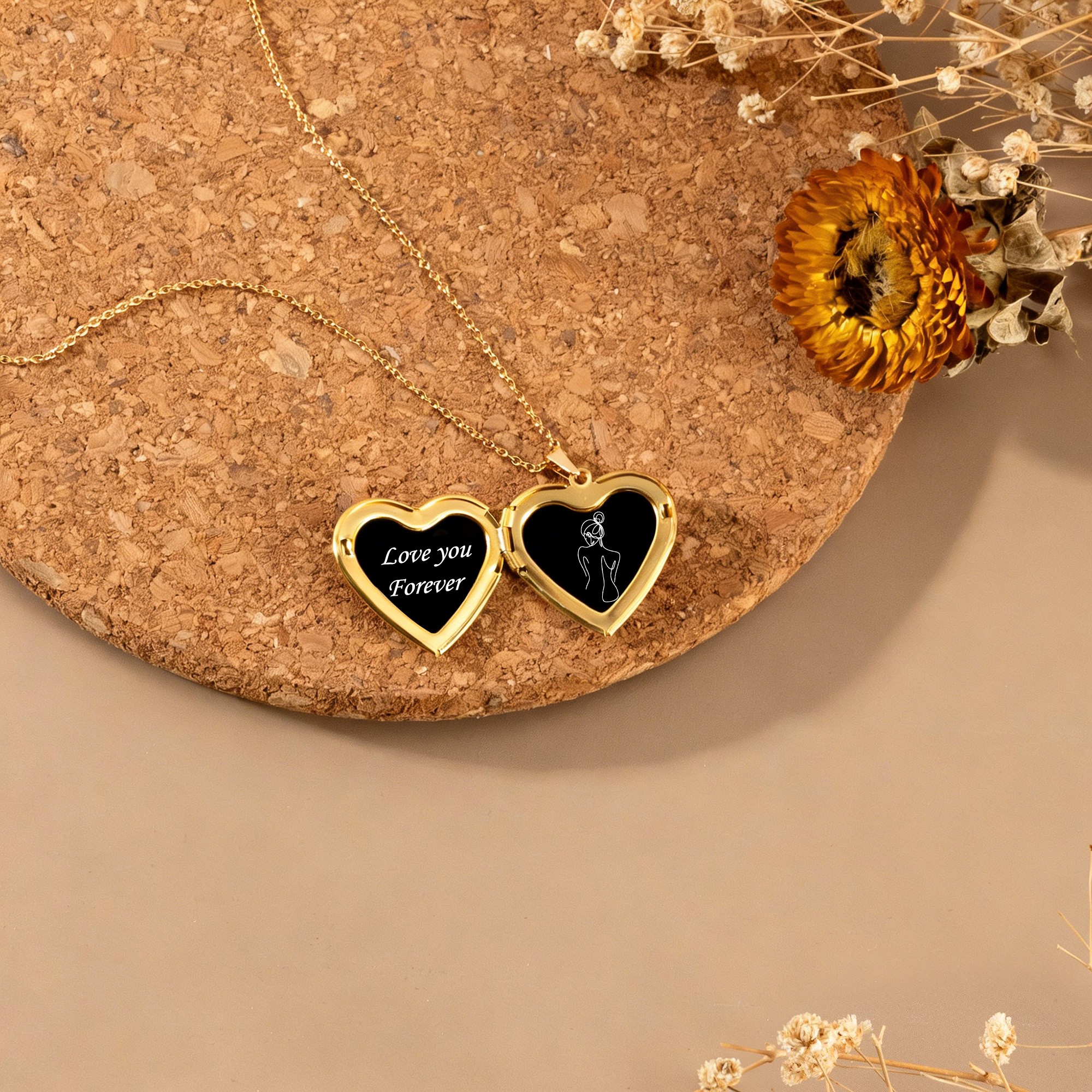 Personalized Heart Locket Necklace with Your Spicy Photo for Her