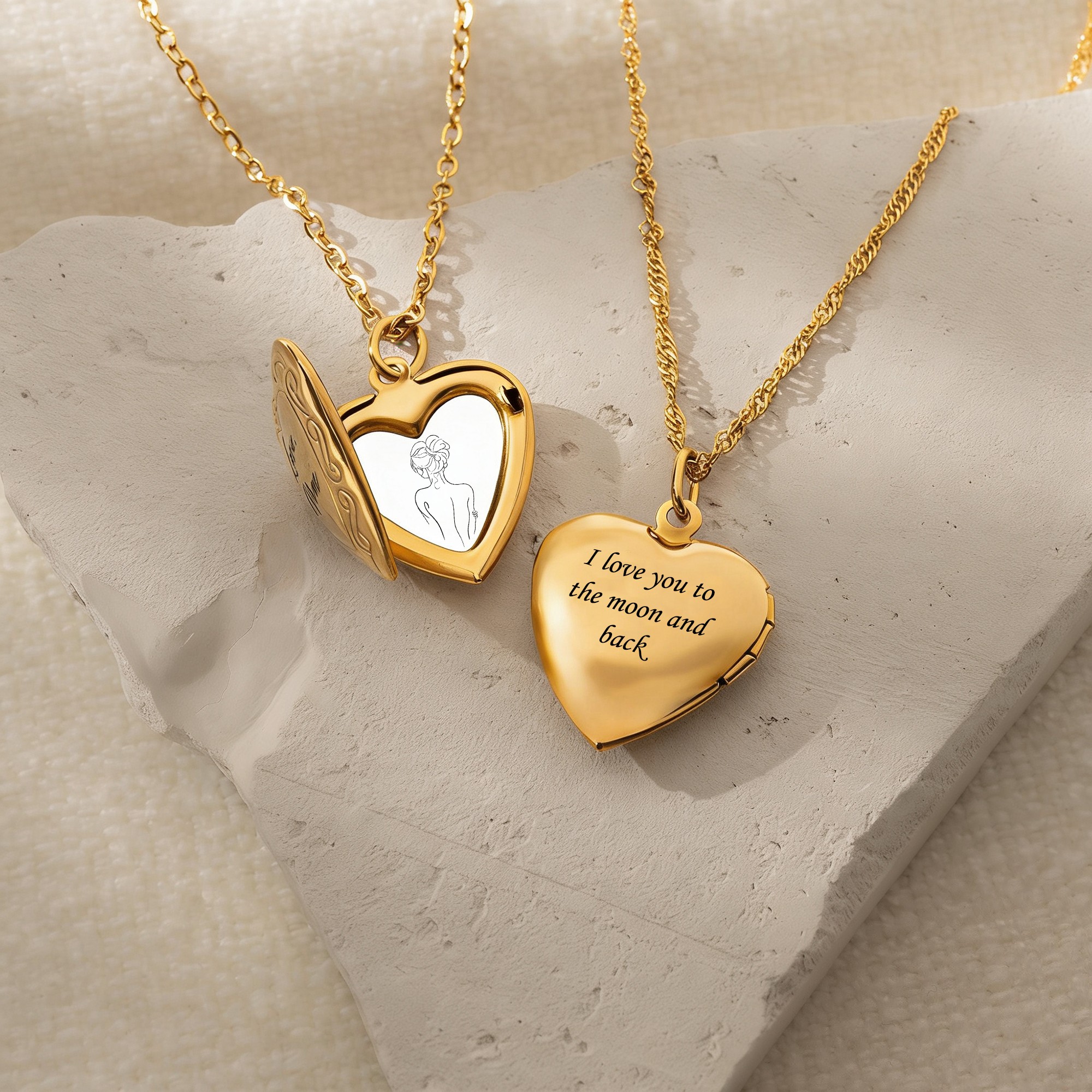 Personalized Heart Locket Necklace with Your Spicy Photo for Her