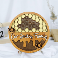 Personalized Bee Hive Family Tree Wood Name Sign Mother's Day Gift