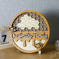 Personalized Bee Hive Family Tree Wood Name Sign Mother's Day Gift