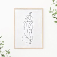 Custom Spicy Intimate Line Portrait Wall Art Home Decor