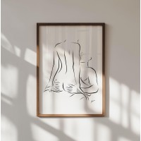 Custom Spicy Intimate Line Portrait Wall Art Home Decor