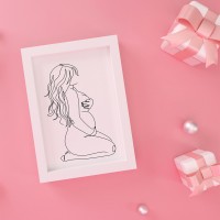 Custom Spicy Intimate Line Portrait Wall Art Home Decor for Your Lover