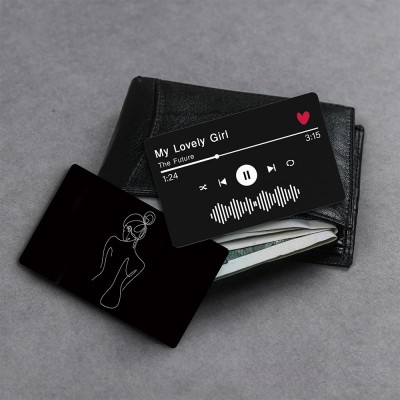 Custom Metal Spicy Wallet Card with Your Love Music for Him