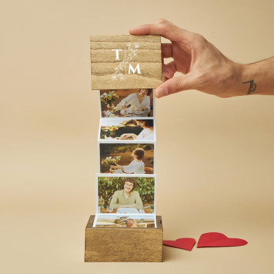 Personalized Pull Out Photo Box Birthday Valentine's Day Gift For Her/Him