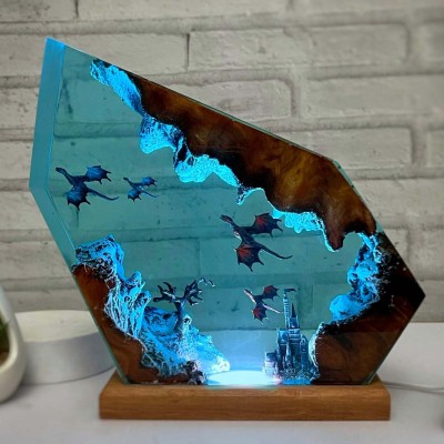 HOT SALE❗❗(40% OFF)Fire Dragon and Ice Dragon Resin Night Light