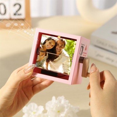 Personalized Photo Flipbook Animation Stand With Music Christmas Gift For Couple