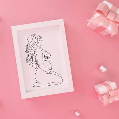 Custom Spicy Intimate Line Portrait Wall Art Home Decor for Your Lover