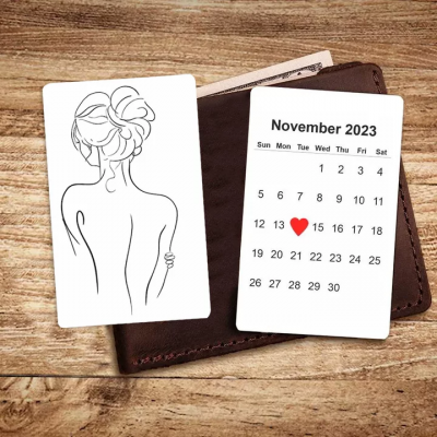 Custom Metal Spicy Photo Wallet Card With Special Date for Your Boyfriend Husband