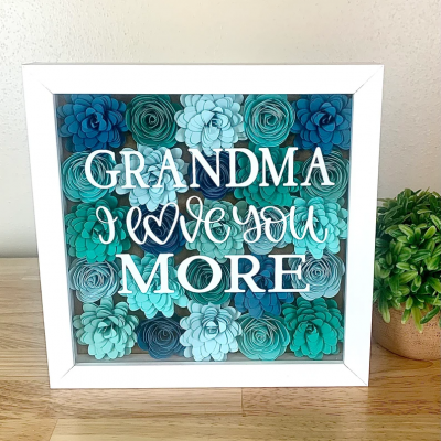 Personalized Handmade Mom Flower Shadow Box Mothers Day Gift