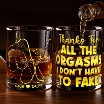Personalized Whiskey Glass With Spicy Photo Best Gift For Couple