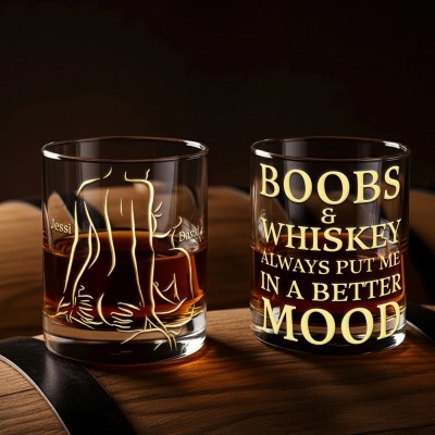 Personalized Whiskey Glass With Spicy Photo Best Gift For Couple