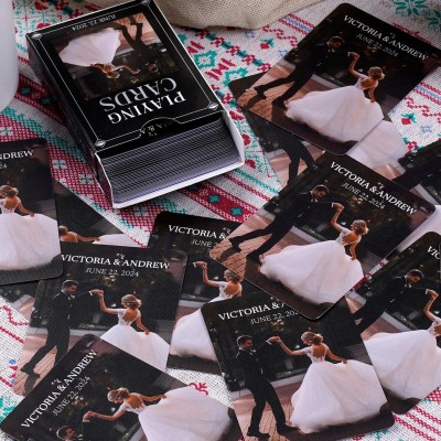 Personalized Romantic Couple Photo Playing Cards with Gift Box