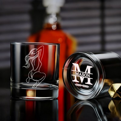 Personalized Spicy Photo Whiskey Glass Best Gift For Couple