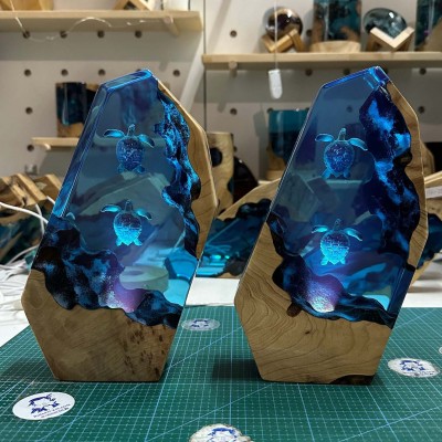 Turtles Ocean Epoxy Resin Night Light